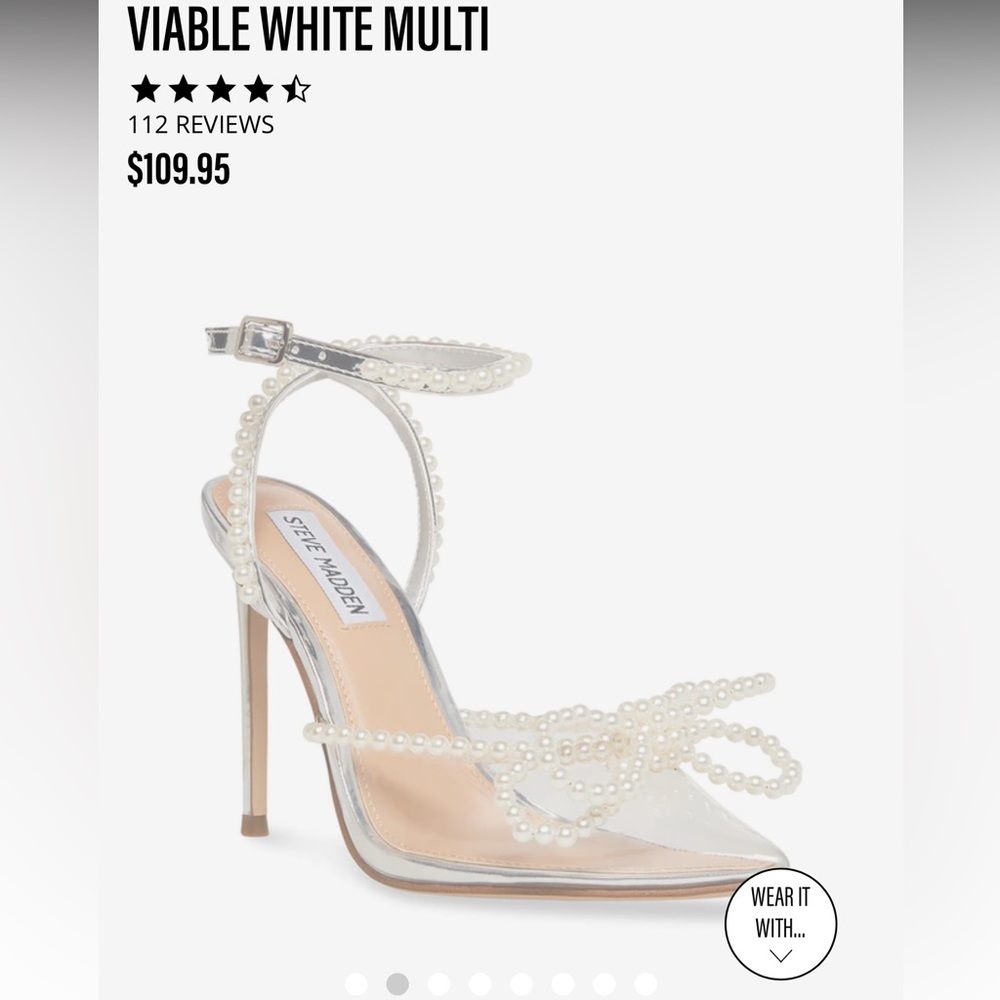 Viable White Multi Heels -Steve Madden Never Worn!